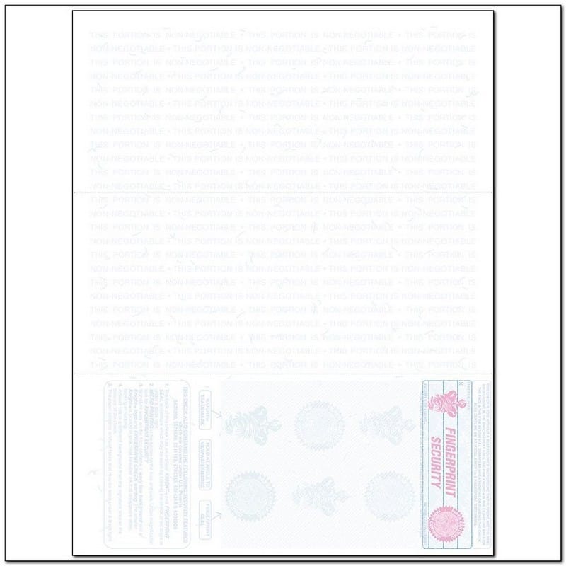 Red to Blue Rainbow Laser Check, Bottom Position, Fingerprint II, Tri-Fold (Ream of 500) - Image 2