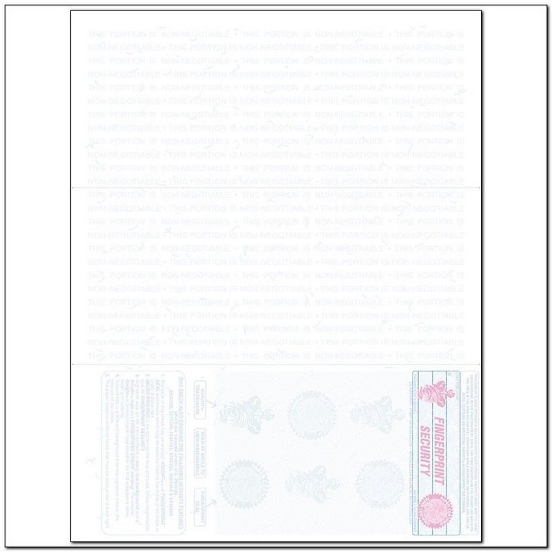 Green to Blue Rainbow Laser Check, Bottom Position, Fingerprint II, Tri-Fold (Ream of 500) - Image 2