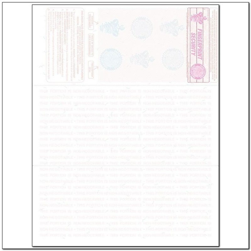 Burgundy Laser Check, Top Position, Fingerprint II, Tri-Fold (Ream of 500) - Image 2