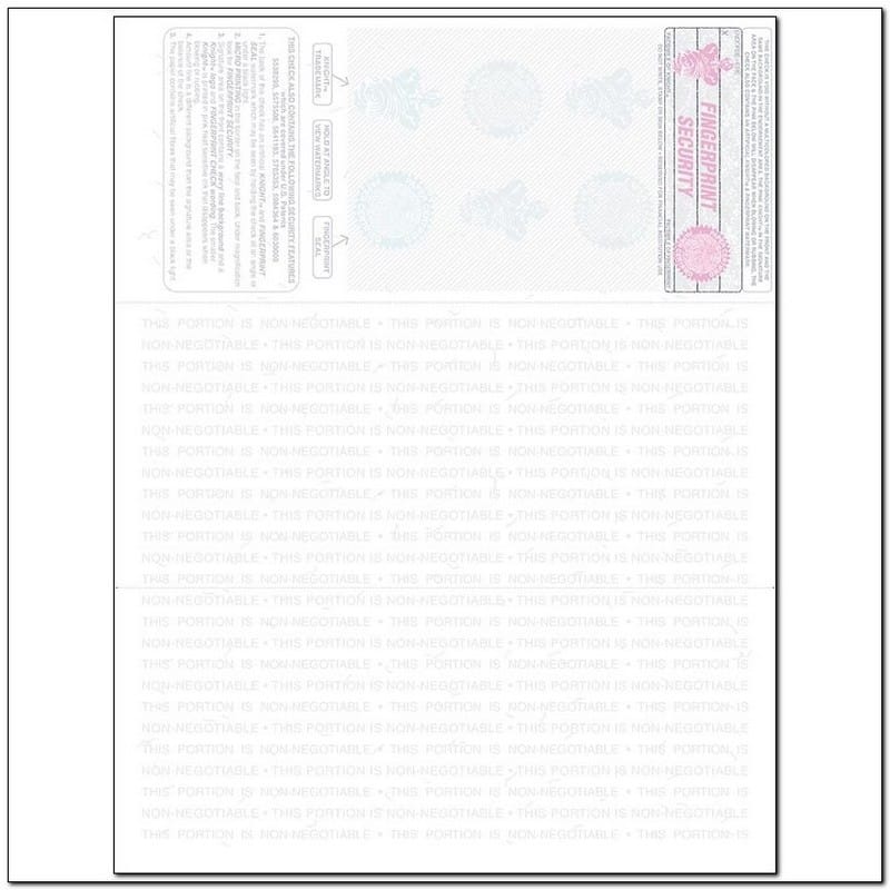 Red to Gray Rainbow Laser Check, Top Position, Fingerprint II, Tri-Fold (Ream of 500) - Image 2