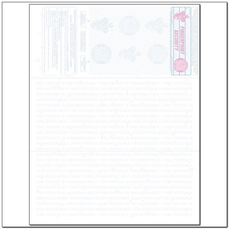 Red to Blue Rainbow Laser Check, Top Position, Fingerprint II, Tri-Fold (Ream of 500) - Image 2