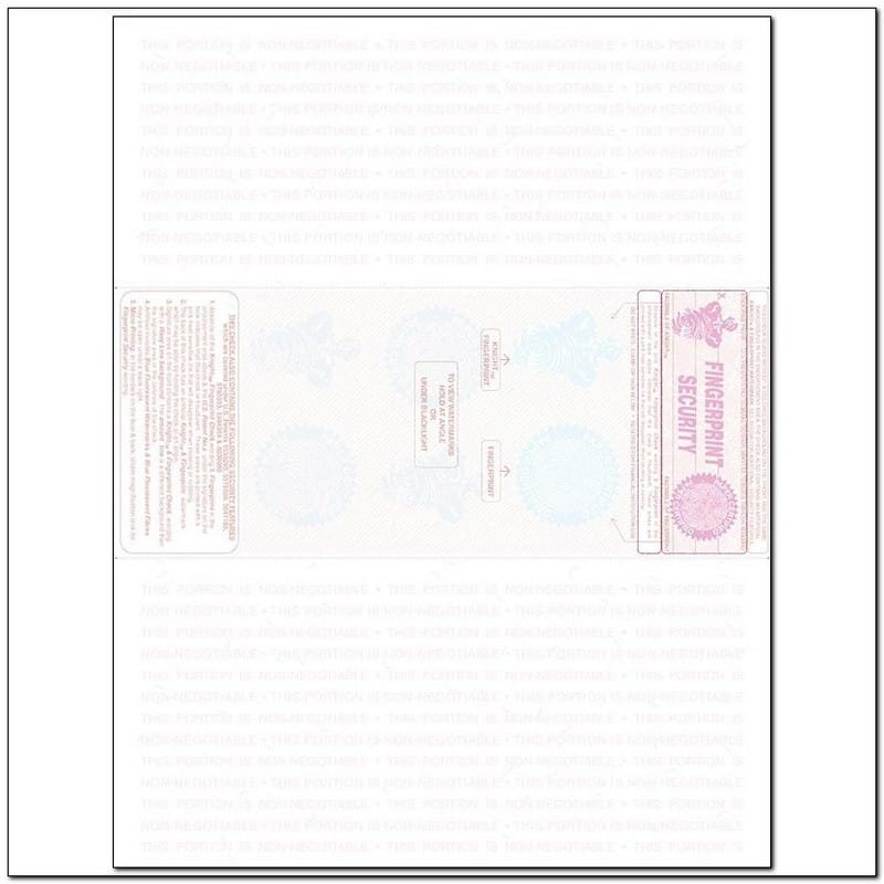 Burgundy Laser Check, Middle Position, Fingerprint II, Panels at 3-1/2 - 3-1/2 - 4 (Ream of 500) - Image 2