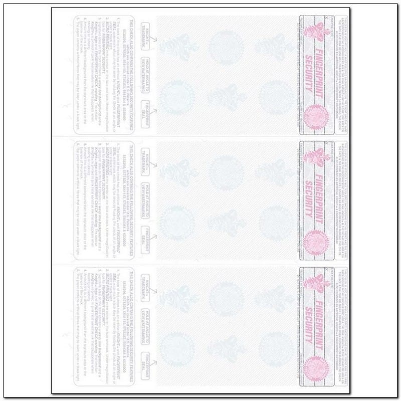 Red to Gray Rainbow Laser Check, All Position, Fingerprint II, Tri-Fold (Ream of 500) - Image 2