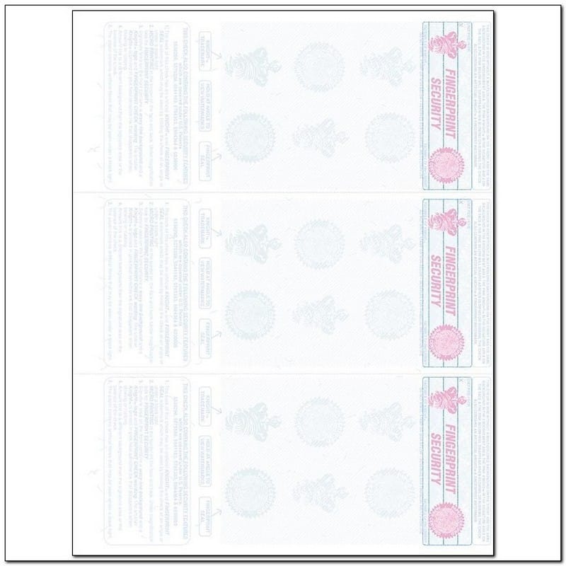 Red to Blue Rainbow Laser Check, All Position, Fingerprint II, Tri-Fold (Ream of 500) - Image 2