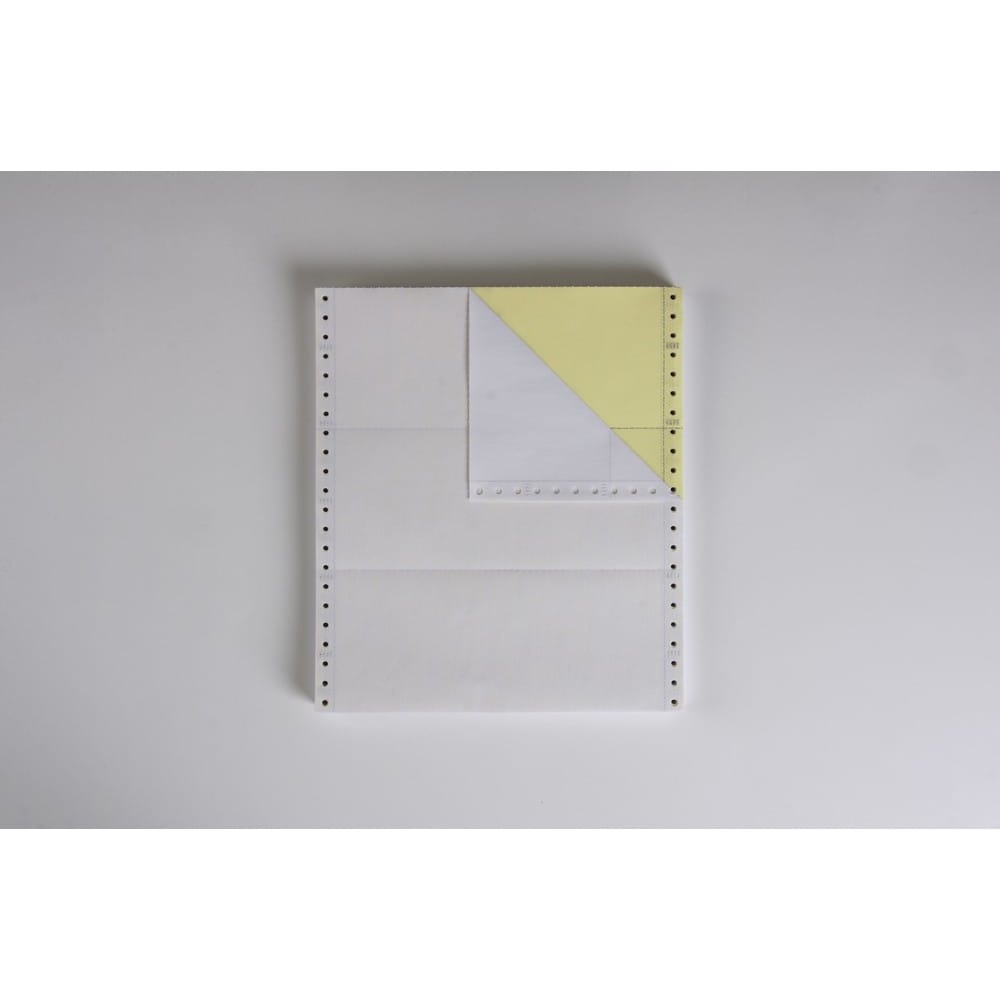 2-Ply Carbonless Paper, White/Canary, Form Size 9-1/2" x 3-2/3" (W x H) (Carton of 4800) - Image 2