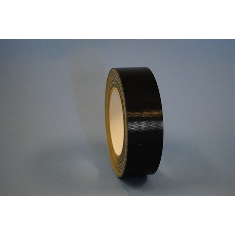 1/2" x 60 Yd Black 12 mil Premium Grade Colored Cloth Duct Tape (Case of 96 Rolls) - Image 2