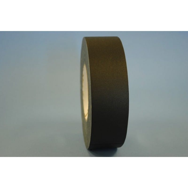1" x 60 Yd Black Vinyl Coated Colored Cloth Duct Tape (Gaffers Tape) (Case of 48 Rolls) - Image 2