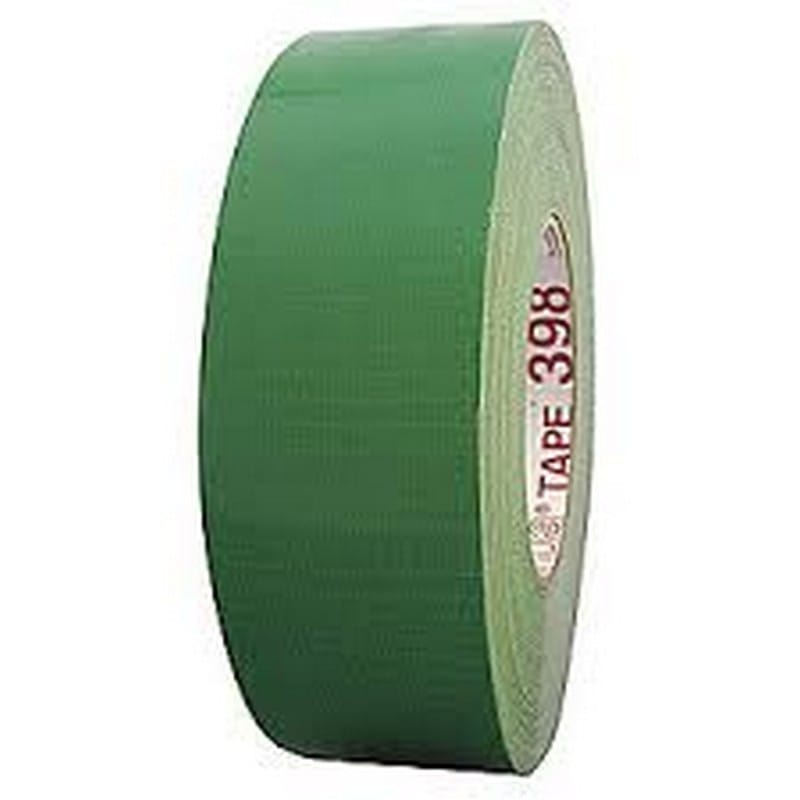 1" x 60 Yd Green Vinyl Coated Colored Cloth Duct Tape (Gaffers Tape) (Case of 48 Rolls) - Image 2