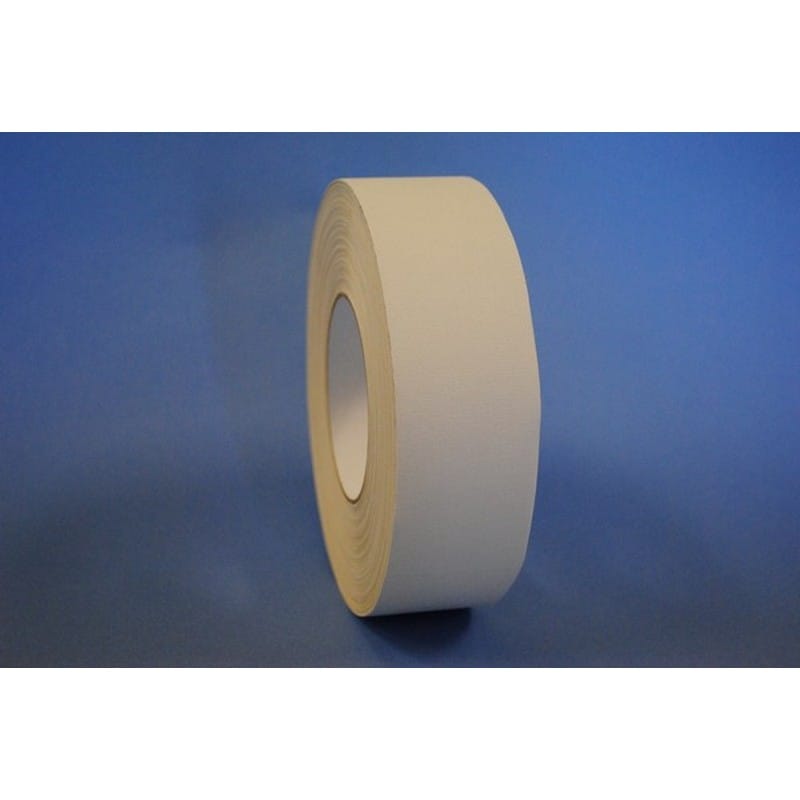 1" x 60 Yd White Vinyl Coated Colored Cloth Duct Tape (Gaffers Tape) (Case of 48 Rolls)