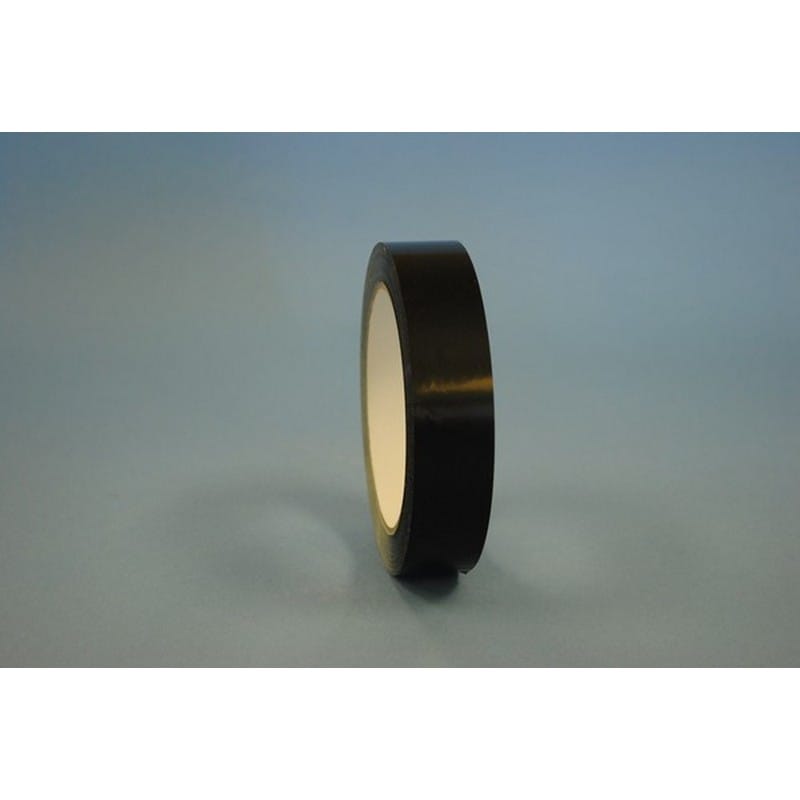 1" x 72 Yd Black UPVC Colored Vinyl Film Tape (Case of 36 Rolls) - Image 2