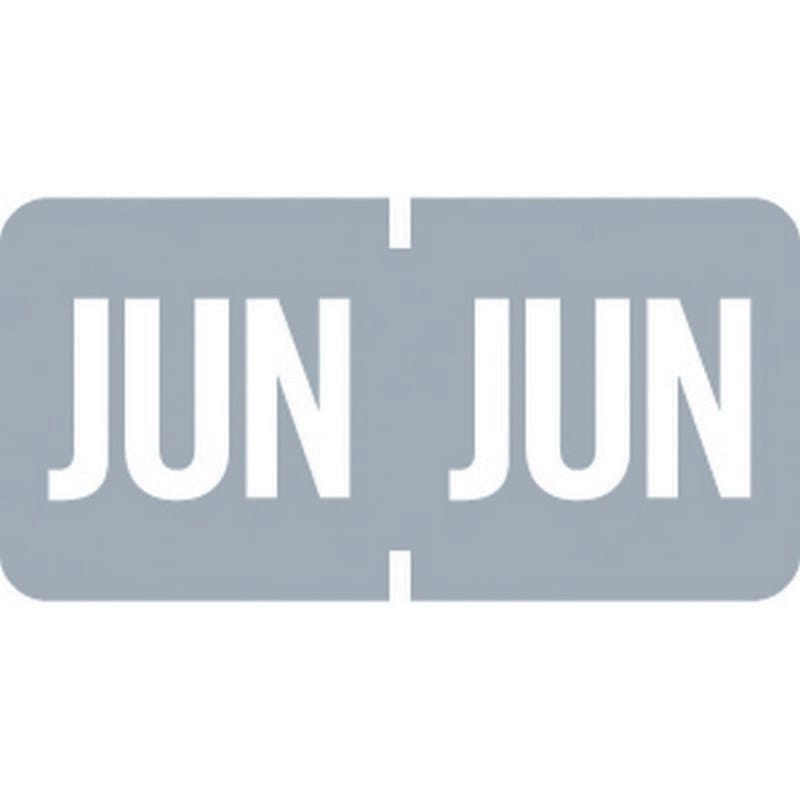 Tab Compatible "Jun" Month Labels, Vinyl Kimdura Stock, 1" X 1/2", Individual Months - Roll of 1000