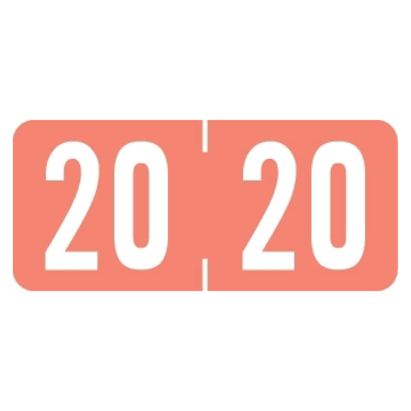 Tab Products Compatible "20" Yearband Labels, Vinyl Stock. 1/2" X 1-1/8" - Roll of 500