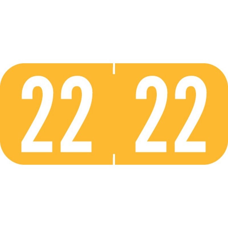 Tab Products Compatible "22" Yearband Labels, Vinyl Stock. 1/2" X 1-1/8" - Roll of 500