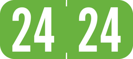 Tab Products Compatible "24" Yearband Labels, Vinyl Stock. 1/2" X 1-1/8" - Roll of 500