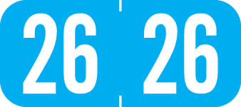 Tab Products Compatible "26" Yearband Labels, Vinyl Stock. 1/2" X 1-1/8" - Roll of 500