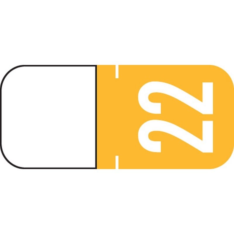 Tab Products Compatible "22" Yearband Labels, Vinyl Stock. 1-1/8" x 1/2" - Roll of 500