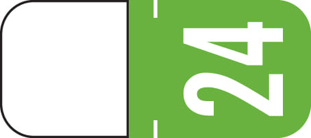 Tab Products Compatible "24" Yearband Labels, Vinyl Stock. 1-1/8" x 1/2" - Roll of 500