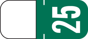 Tab Products Compatible "25" Yearband Labels, Vinyl Stock. 1-1/8" x 1/2" - Roll of 500
