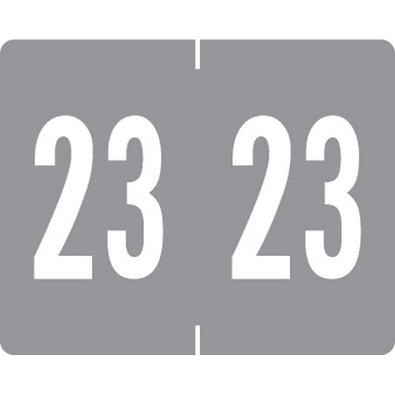 Tab Products Compatible "23" Yearband Labels, Gray, Vinyl Stock. 1" x 1-1/4" - Roll of 500