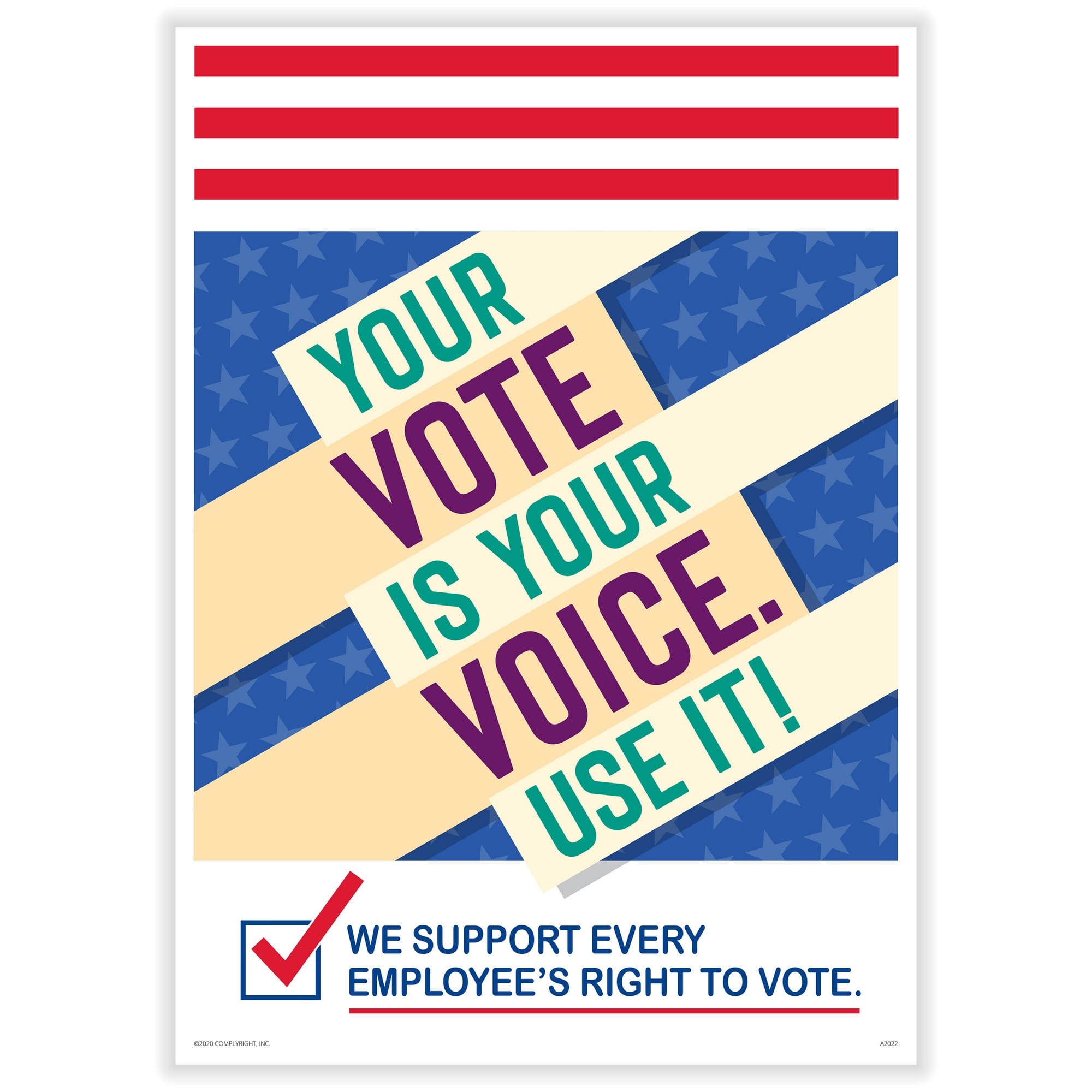 Your Vote Is Your Voice. Use It! Poster, 10" x 14" (Pack of 1)