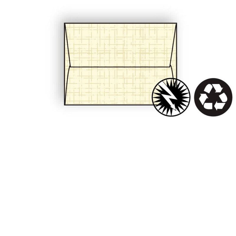 #A-2 Announcement Envelopes, 4-3/8" x 5-3/4", 24#, Recycled, Ivory Colored, Square Flaps (Box of 250)