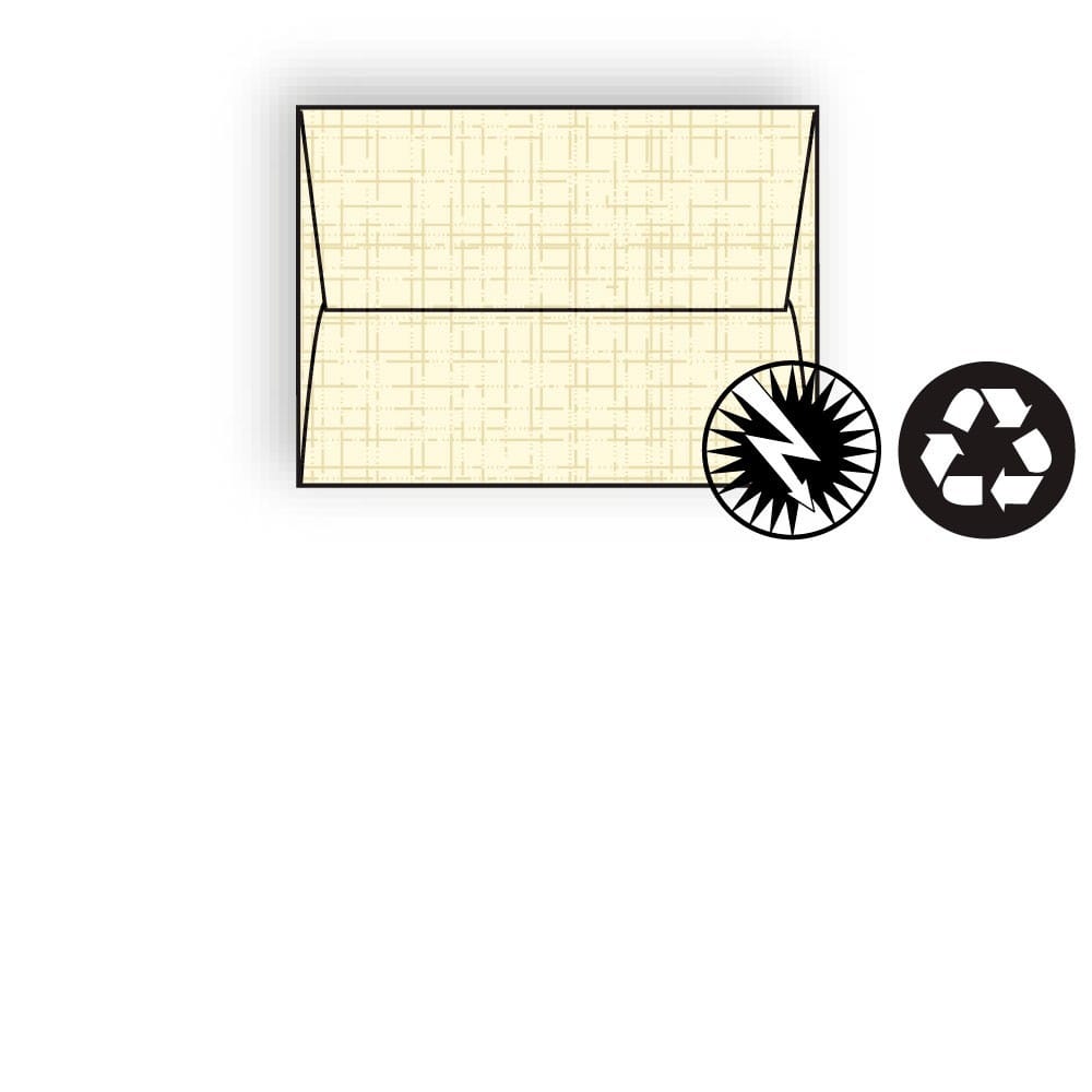 #A-2 Announcement Envelopes, 4-3/8" x 5-3/4", 24#, Recycled, Ivory Colored, Square Flaps (Box of 250)