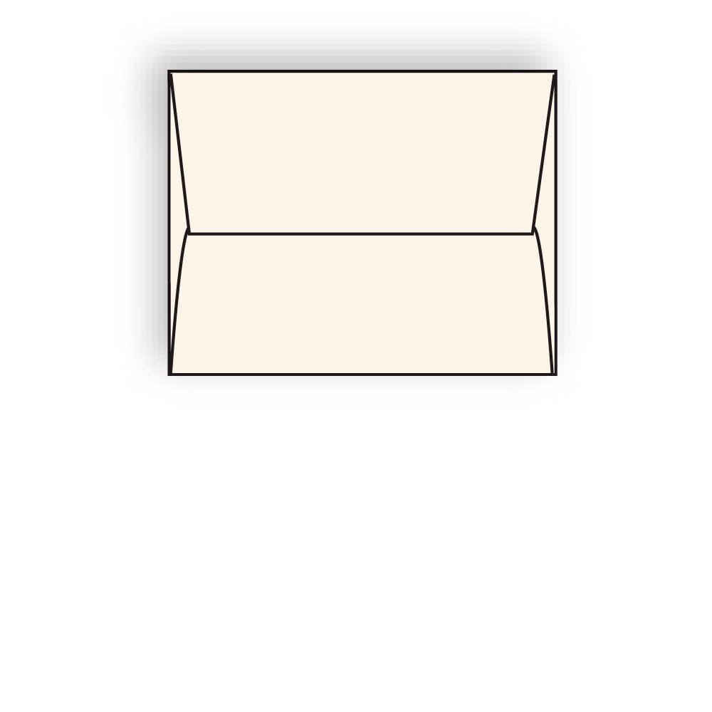 #A-2 Announcement Envelopes, 4-3/8" x 5-3/4", 24#, Recycled, Creme, Acid Free, Square Flaps Down (Box of 500)