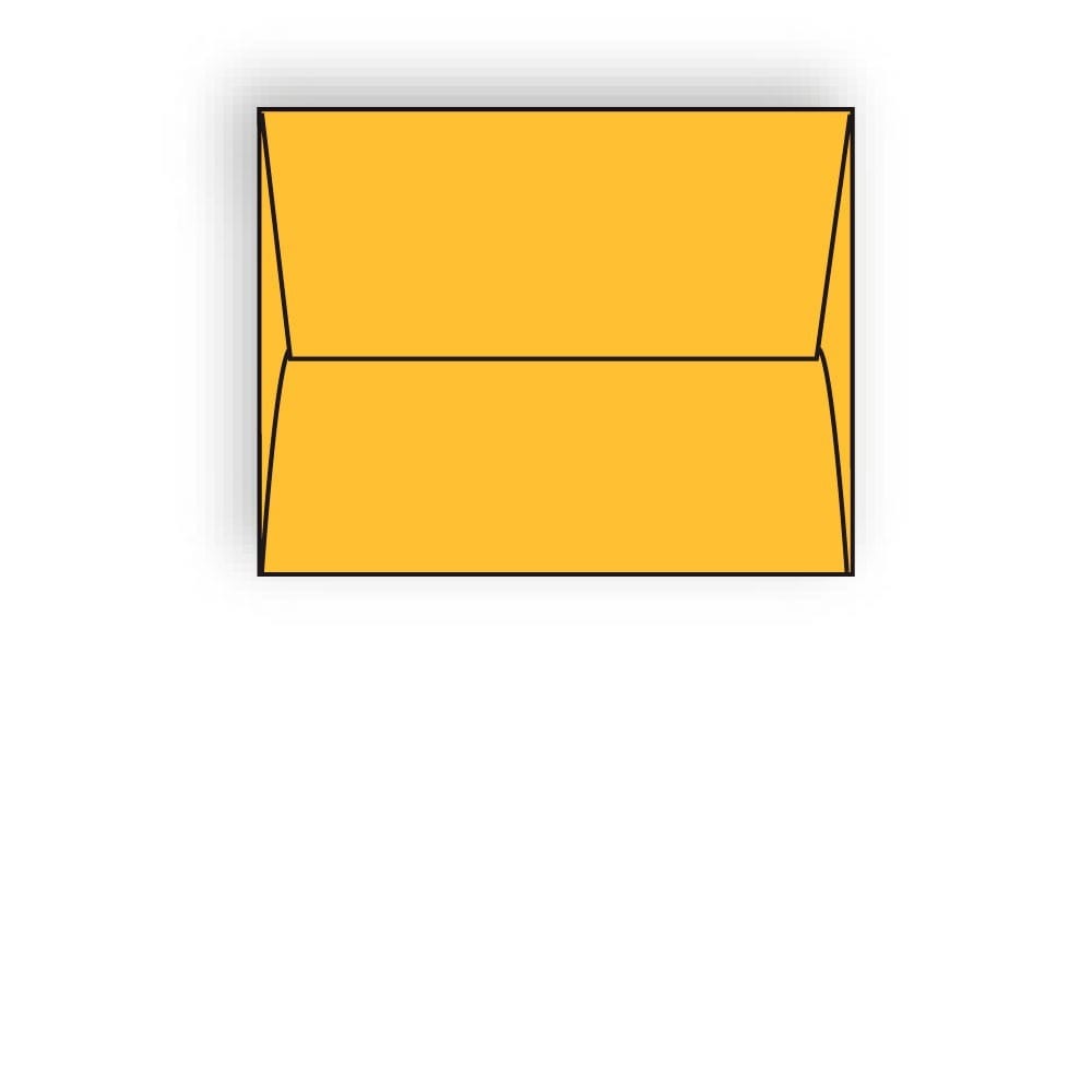 #A-2 Announcement Envelopes, 4-3/8" x 5-3/4", 24#, Brightly Colored Tangerine, Square Flaps Down (Box of 500)