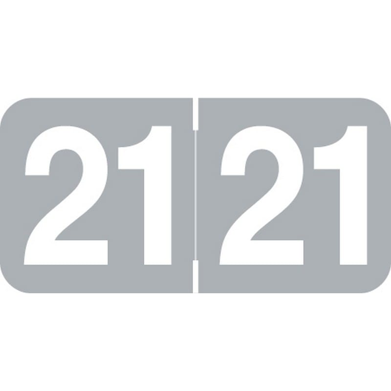 Ames Compatible "21" Yearband Labels, Laminated Stock 1-1/2" x 3/4" - 500 per Roll