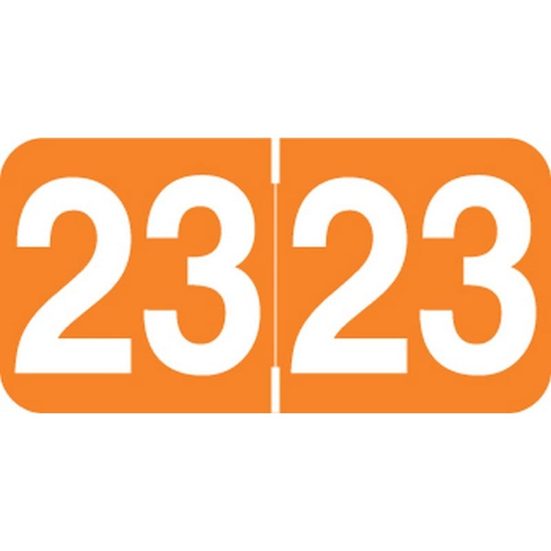 Ames Compatible "23" Yearband Labels, Laminated Stock 1-1/2" x 3/4" - 500 per Roll