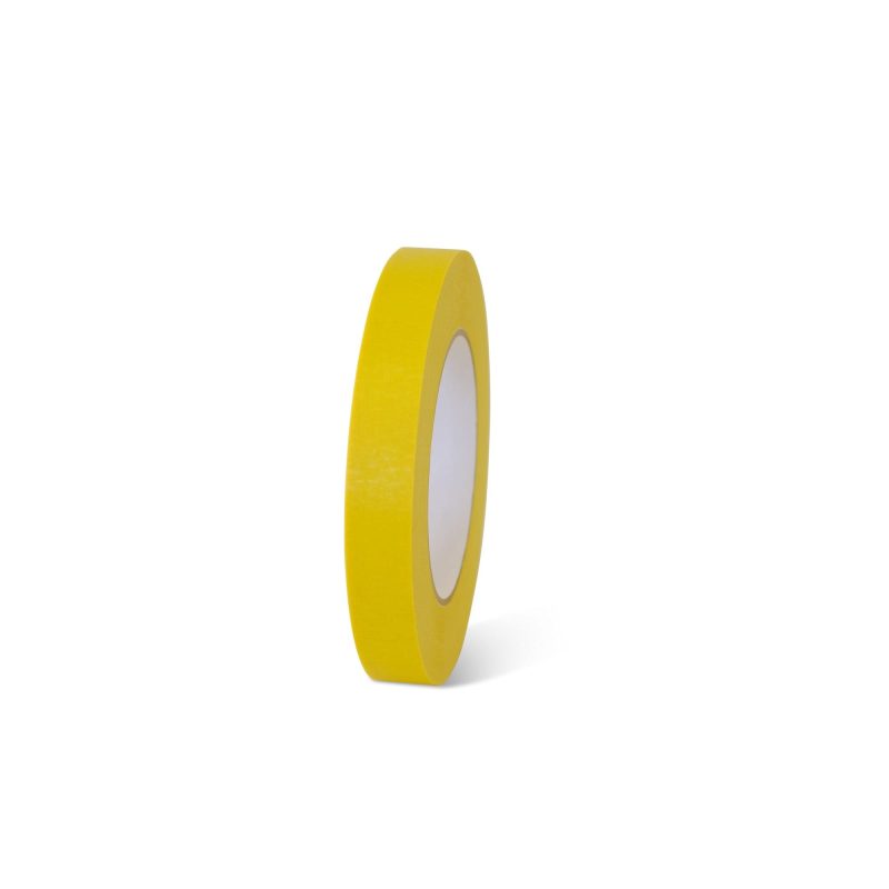 3/4" x 60 Yd Yellow Utility Grade Autobody Masking Tape (Case of 48 Rolls)