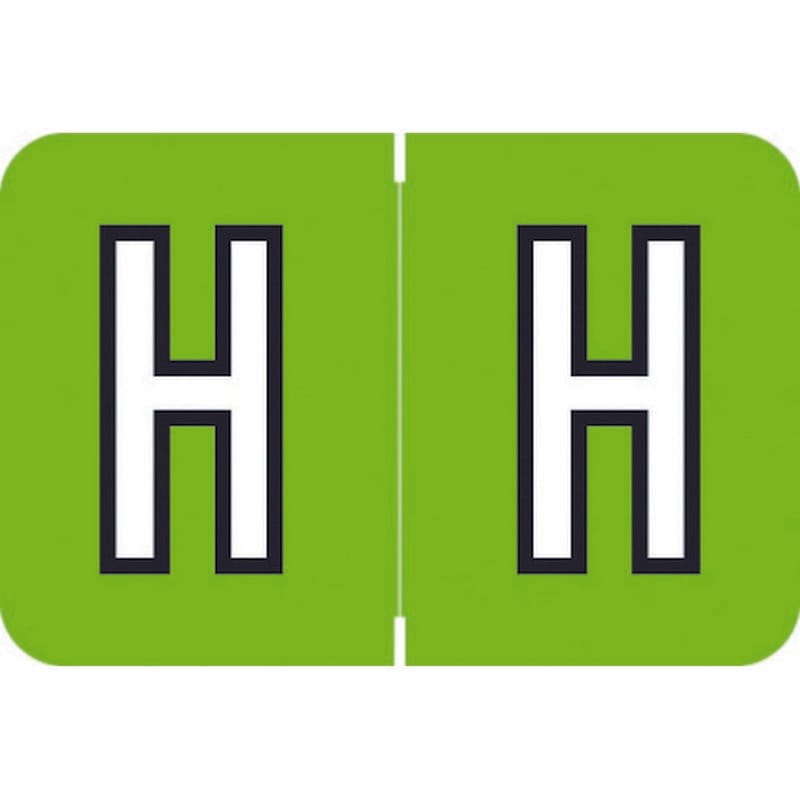 Barkley ACPM Compatible "H" Labels, Laminated Stock, 1" X 1-1/2" Individual Letters - Roll of 500