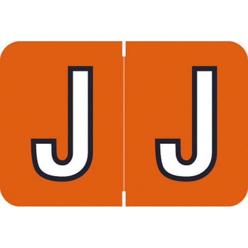 Barkley ACPM Compatible "J" Labels, Laminated Stock, 1" X 1-1/2" Individual Letters - Roll of 500