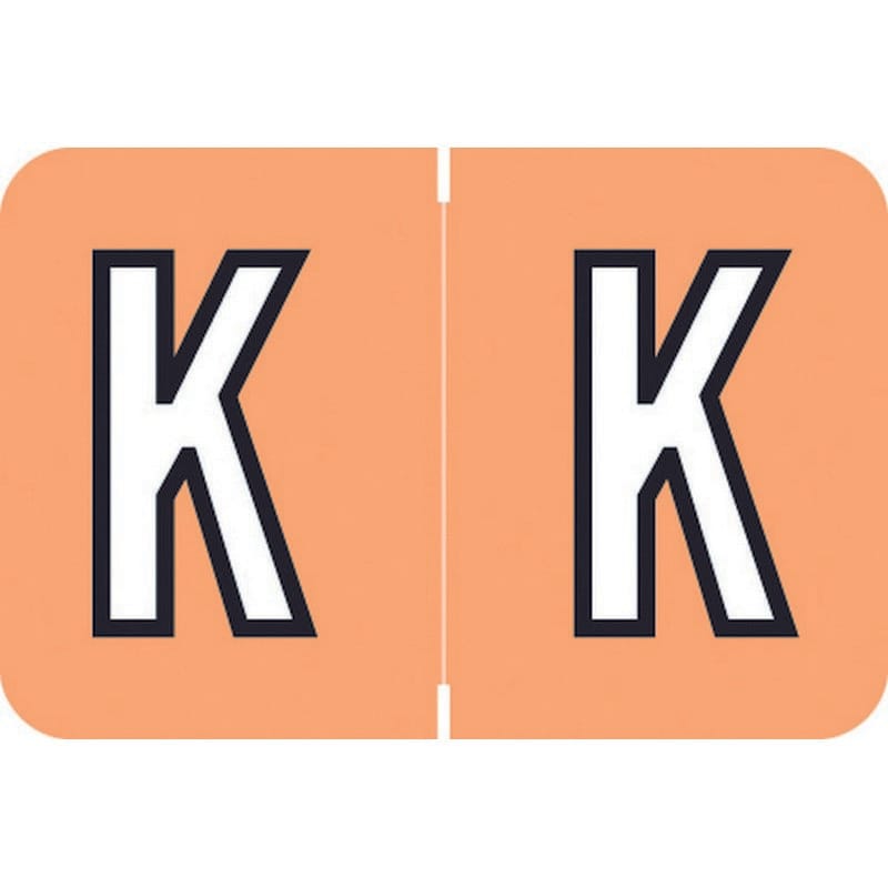Barkley ACPM Compatible "K" Labels, Laminated Stock, 1" X 1-1/2" Individual Letters - Roll of 500
