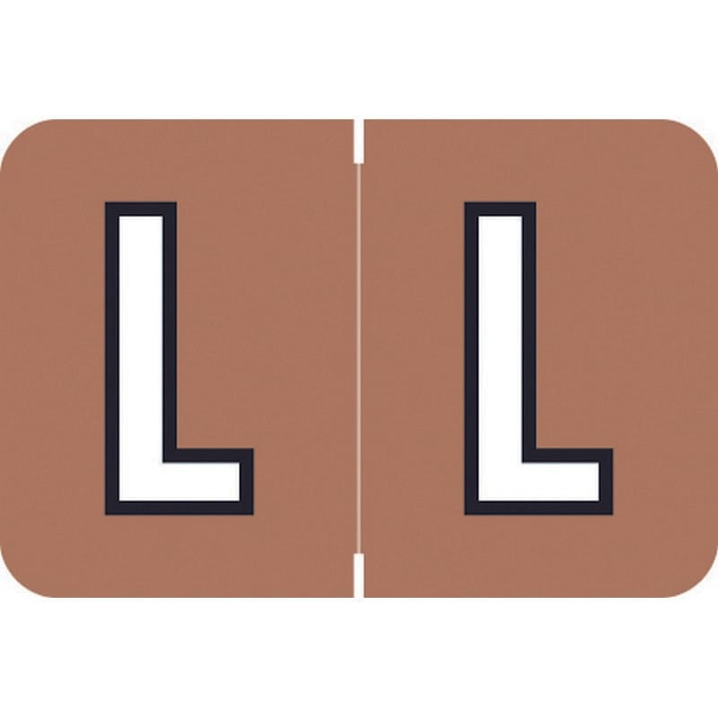 Barkley ACPM Compatible "L" Labels, Laminated Stock, 1" X 1-1/2" Individual Letters - Roll of 500