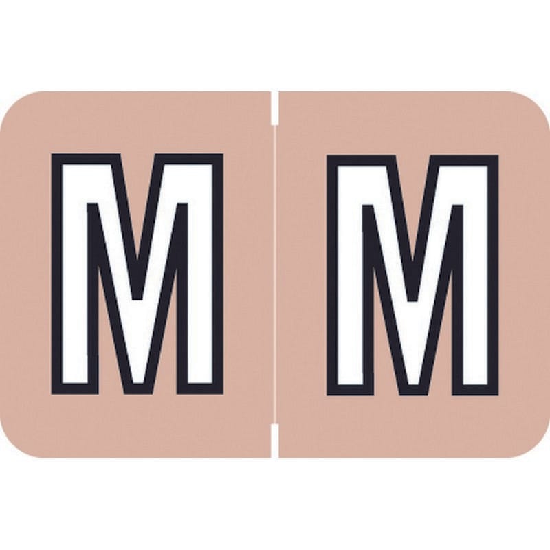 Barkley ACPM Compatible "M" Labels, Laminated Stock, 1" X 1-1/2" Individual Letters - Roll of 500