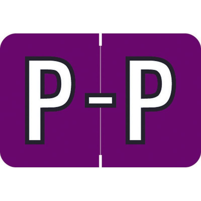 Barkley ACPM Compatible "P" Labels, Laminated Stock, 1" X 1-1/2" Individual Letters - Roll of 500