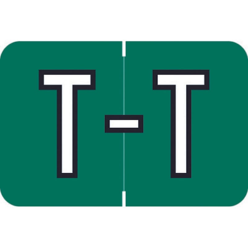 Barkley ACPM Compatible "T" Labels, Laminated Stock, 1" X 1-1/2" Individual Letters - Roll of 500