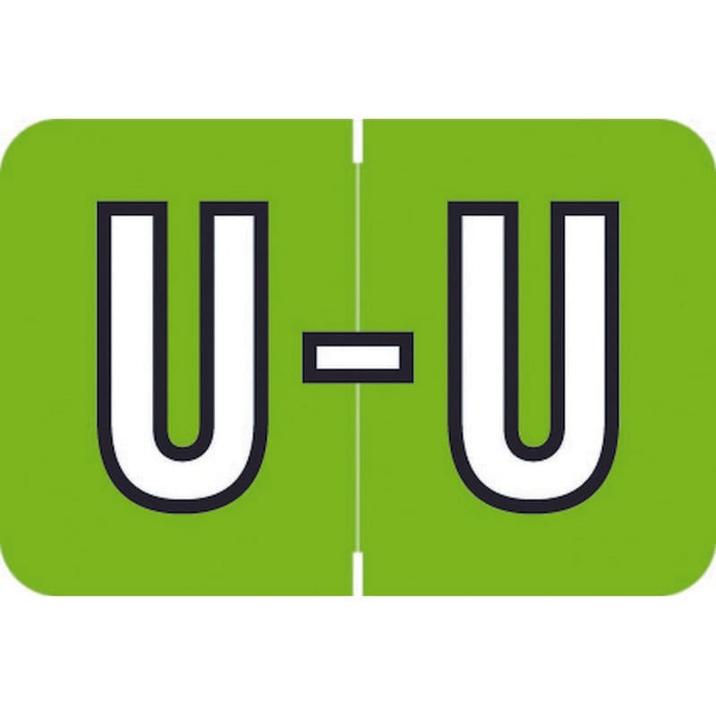 Barkley ACPM Compatible "U" Labels, Laminated Stock, 1" X 1-1/2" Individual Letters - Roll of 500