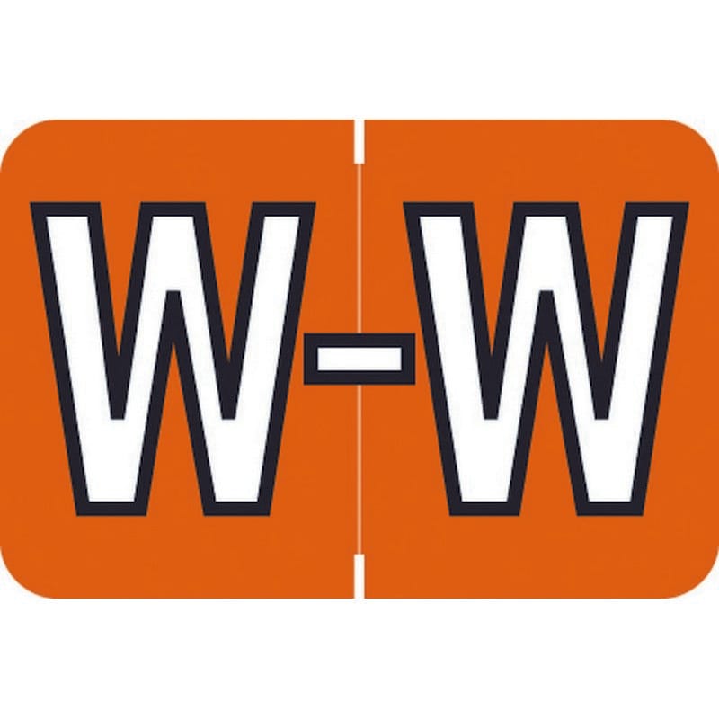 Barkley ACPM Compatible "W" Labels, Laminated Stock, 1" X 1-1/2" Individual Letters - Roll of 500