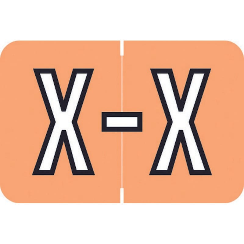 Barkley ACPM Compatible "X" Labels, Laminated Stock, 1" X 1-1/2" Individual Letters - Roll of 500