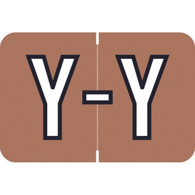 Barkley ACPM Compatible "Y" Labels, Laminated Stock, 1" X 1-1/2" Individual Letters - Roll of 500