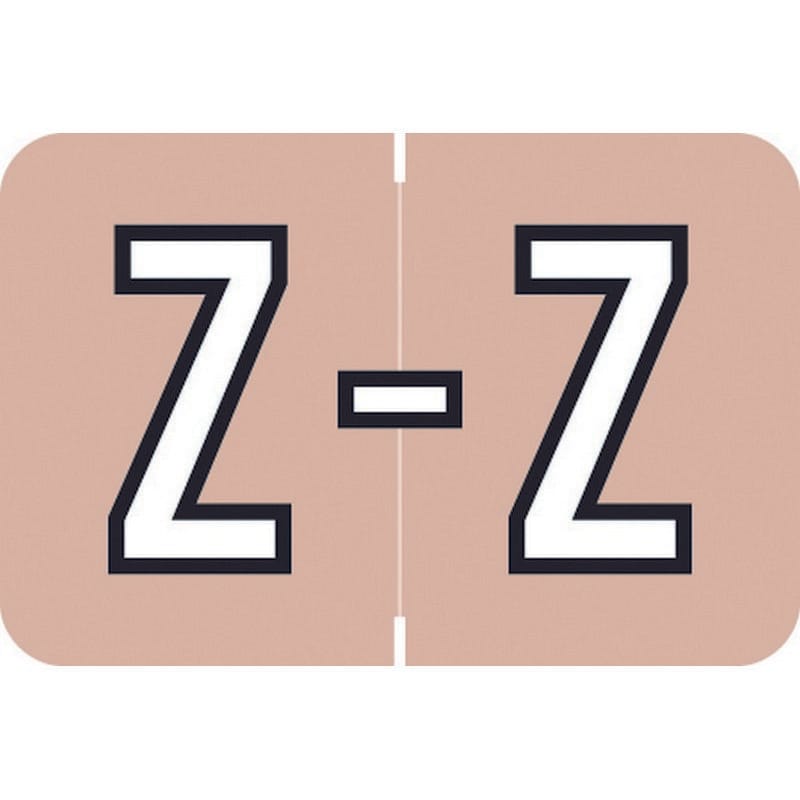 Barkley ACPM Compatible "Z" Labels, Laminated Stock, 1" X 1-1/2" Individual Letters - Roll of 500