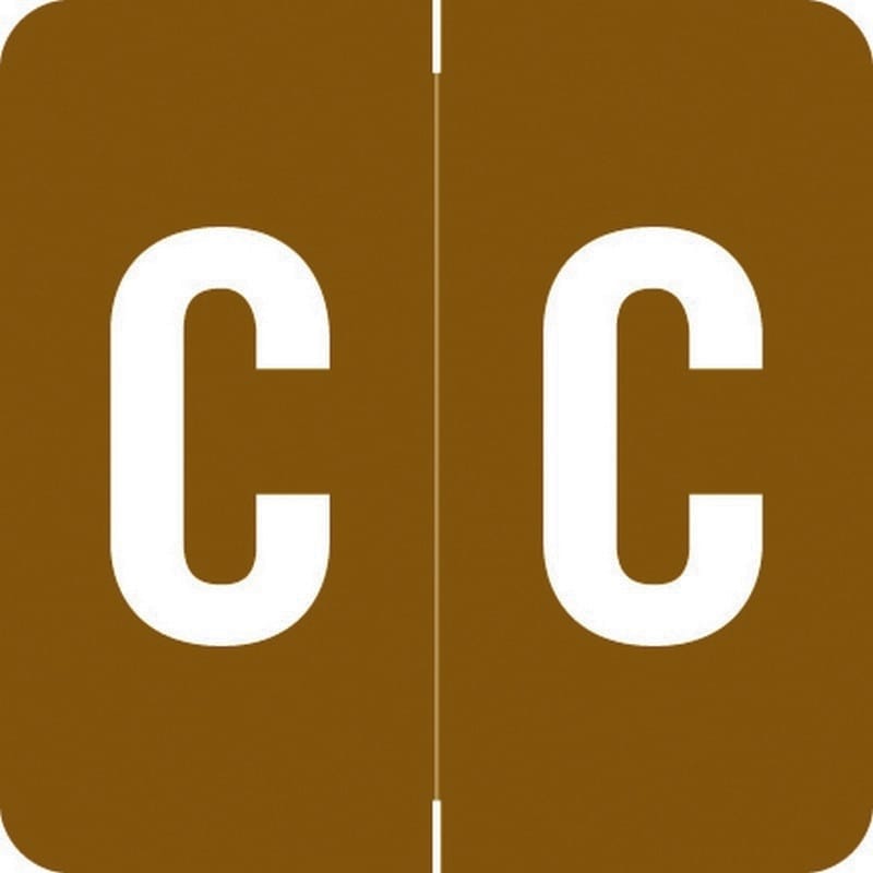 Barkley ADPK Compatible "C" Labels, Laminated Stock, 1-1/2" X 1-1/2" Individual Letters - Pack of 228