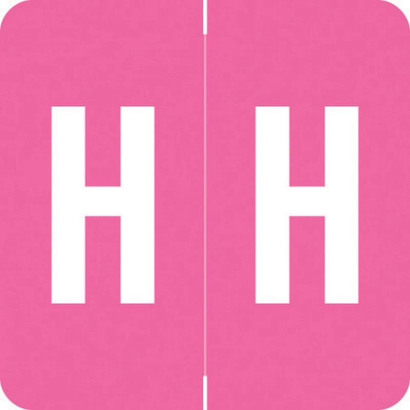Barkley ADPK Compatible "H" Labels, Laminated Stock, 1-1/2" X 1-1/2" Individual Letters - Pack of 228