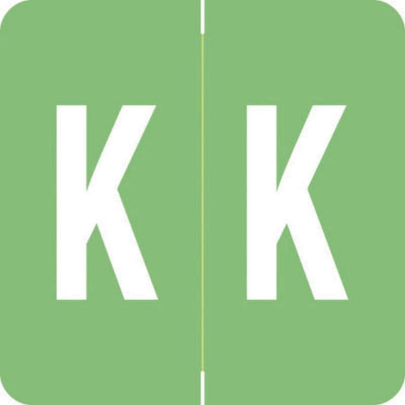 Barkley ADPK Compatible "K" Labels, Laminated Stock, 1-1/2" X 1-1/2" Individual Letters - Pack of 228