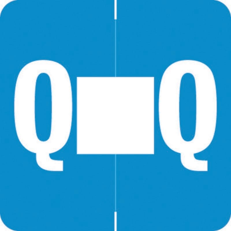 Barkley ADPK Compatible "Q" Labels, Laminated Stock, 1-1/2" X 1-1/2" Individual Letters - Pack of 228
