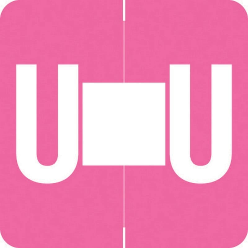 Barkley ADPK Compatible "U" Labels, Laminated Stock, 1-1/2" X 1-1/2" Individual Letters - Pack of 228