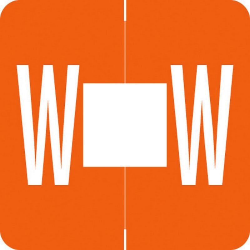 Barkley ADPK Compatible "W" Labels, Laminated Stock, 1-1/2" X 1-1/2" Individual Letters - Pack of 228