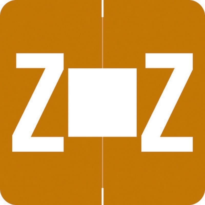 Barkley ADPK Compatible "Z" Labels, Laminated Stock, 1-1/2" X 1-1/2" Individual Letters - Pack of 228